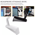 Miniatyrbillede 3 af 11: Universal Hodetelefonholder Væghængt Krog Headset Stativ Tripod T Sort One-size