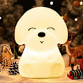 Miniatyrbild 1 av 5: Nattlampa Barn Kawaii Hund Nattlampa Baby LED Amning Lampa Dimbar Barn Sänglampa Silikon Sovlampa med USB Touch Barnrum Dekoration