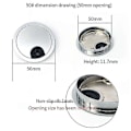 Miniatyrbillede 3 af 5: Skrivebords Kabelhul Dæksel Computer Tidy Grommet Bord Kabel Udløb Port Overflade Linje Box Bord Kabel Hardware, 4stk Brushed 50mm