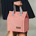 Miniatyrbilde 3 av 8: Lunsjposer for Kvinner Menn, Bærbar Isolerende Lunsjpose Vannresistent Lekkasjesikker Lunsjboks Tote Bag for Barn Jenter Gutter Voksne Pink