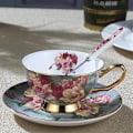 Miniatyrbilde 3 av 5: Premium Bone China Kaffeekopp, Tekopp & Underkopp & Teskje Sett, 200ml