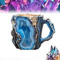 Miniatyrbilde 2 av 3: Mineral Crystal Kaffe Kopper, Flerfargede Kaffe Kopper Med Håndtak For Hjem & Kontor Sky Blue