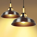 Miniatyrbilde 1 av 5: Sett med 2 industrielle taklamper, E27 vintage metall taklampe