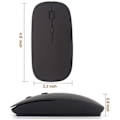 Miniatyrbillede 5 af 5: Bluetooth Mus, Trådløs Genopladelig Mus, Bluetooth Trådløs Mus til Laptop/PC/Mac/iPad Pro/Computer (Sort)