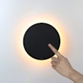 Miniatyrbillede 1 af 5: LED væglampe indendørs med touch-kontakt 3 farvetemperaturer justerbar væglampe moderne soveværelse læselampe sengelampe trappeopgang korridor Black
