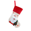 Miniatyrbild 1 av 2: Julstrumpor i linne, juldekorationer, ornament, tomte, snögubbe, strumpor, godispåse