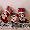 Miniatyrbild 2 av 5: Julstrumpa Jultomtesäck Present Godisväska Julstrumpor Juldekorationer Julgransdekor Jul Nyår 2024 Santa Claus 40x24cm
