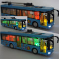 Pikkukuva 3 / 5: Lasten lelut Alloy Sightseeing Bus -malli 1/32 Trolley Bus Valettu Tram Bus Ajoneuvo Auto Leikki lelu valolla
