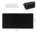 Miniatyrbillede 2 af 7: Gaming Mouse Mat Desk Office Mouse Pad Stor Størrelse Behagelig Mousepad med Glat Kludoverflade, Forbedret Præcision og Hastighed 80x40 Black