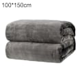 Miniatyrbilde 1 av 5: Polyester Myk Varm Ensfarget Teppe Sovepledd Gulvteppe for Hjem Soverom Sengetøy Dark grey