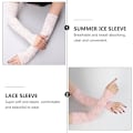Miniatyrbillede 5 af 5: 3 par lace-isærme til kvinder - varme handsker, solbeskyttende ærmer, lace-ærmer, kølende armærmer, sommer-isærmer