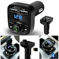 Miniatyrbillede 3 af 6: FM Transmitter X8 med Bluetooth og Håndfri - Trådløs Musik Sort