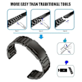 Miniatyrbilde 5 av 5: Smartklokkearmbånd i titanstål med 3 perler for Garmin Descent G1/Fenix 7/6 Pro/5 Plus - 22 mm, universelt hurtigutløser-erstatningsarmbånd Silver