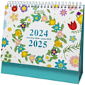 Miniatyrbild 1 av 4: 2024 - 2025 Skrivbordskalender - Stående Vändbar Skrivbordskalender, Januari 2024 Till Juni 2025, 18 Månader Spring flowers bloom