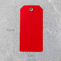 Pikkukuva 1 / 5: 100 kpl 6x12 cm muoviset lähetystarrat Värikkäät tyhjät merkinnätarrat Vedenpitävät 100 PCS-RED