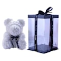 Pikkukuva 1 / 5: Ruusu Karhu Tekokukka Vaahto Ikuinen Elämä Ystävänpäivälahjat Koti Sisustus Lahjapakkauksella Teddy Bear White