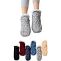 Miniatyrbillede 1 af 5: 1 Par Vævede Indendørs Sokker Sutsko i Velour, Skridsikre Termosokker til Indendørs Brug, Farvel til Følelsesløshed, Hævelse Gray XL for EU Size 46-48