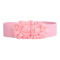 Zincnap Elastisk Bælte Dobbelt-Blomstret Stof Bredt Elastisk Taljebælte Til Fest Pink Pink