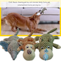 Miniatyrbild 4 av 5: Pipig leksak hund gosedjur robusta pipiga leksaker för hundar interaktiva fyllda hund tuggleksaker för små medelstora stora hundar minskar tristess - Noshörning