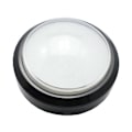 Miniatyrbilde 1 av 5: 100mm Stor Rund Trykknapp LED-belyst med Mikrobryter for DIY Arcade White