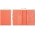 Miniatyrbild 3 av 6: Läder Resepassfodral Passfodral Blockering, Läder Kortfodral, Resedokument Organizer Fodral Orange
