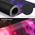 Miniatyrbillede 5 af 7: Gaming Mousepad, Udvidet Mousepad 800 x 400 mm, Computer Tastatur Mouse Mat Desk Pad med Skridsikker Gummibund og Syet Kant til Gaming Arbejde Colorful Aurora XXL