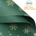 Miniatyrbild 2 av 5: Julpapper 70x50 Julpapper Ark 5 med band, julklappar, julklappspapper Förpackningsmaterial Grönt presentpapper