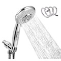 Miniatyrbillede 4 af 6: Brusesæt med Slange (2m), Højtryks Vandbesparende 5-Modes Sprøjte Håndholdt Bruseshower Universal Krom Bruseshower Sæt
