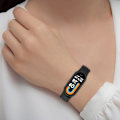 Pikkukuva 7 / 7: Älykellohihna Xiaomi Mi Band 8:lle yhteensopiva, silikoninen ranneke, vaihtohihna rannekkeelle, rannekkeen lenkki lisävarusteet red black