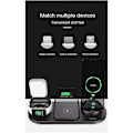 Miniatyrbillede 3 af 4: Trådløs oplader - Velegnet til Apple Mobiltelefon iPhone13 Dedikerede Hovedtelefoner iwatch Ur Vertikal Opladningsstander Black