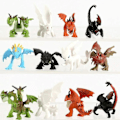 Miniatyrbilde 3 av 5: 12 stk/sett How to Train Your Dragon Actionfigurer Tannlaus Lys Natt Fury Mini Modell Figur Dukker Leker for Barn Gutter Jenter Gave Samling