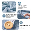 Miniatyrbild 3 av 5: Tjockare Hårtorkhanddukar, Hårhanddukar med Knappar, Mer Absorberande Mikrofiber Hårhanddukar för Lockigt Hår, Snabbtorkande Hårinpackningar