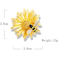 Miniatyrbilde 3 av 4: Honningbie Brosjer Krystall Metall Insekt Daisy Plante Tema Bie Brosje Dyr Brosje Nål Gulltone Kvinner Jenter Pins Genser