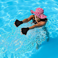 Miniatyrbillede 4 af 4: Aqua Handsker med Webbet Design til Padling - Fitness Vand Aerobic og Svømning Modstandstræning Åndbar Universelle Handsker Black M