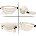 Miniatyrbild 7 av 7: Lång Hållare Midjeväska Fanny Pack för Kvinnor Män Mode Midjeväska Bumbag Cross Body Justerbar Reseväska Stora Fickor för Löpning Beige