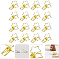 Miniatyrbilde 7 av 8: Klips Merktavle Bordholdere Metall Fil Klesklyper Festesystem Papir Tommel Vindtett Bilde Stativ Bordnummer Stativ Foldback Kontormapper Golden