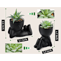 Miniatyrbilde 5 av 5: Sett med 2 kunstige sukkulentplanter, falske planter for skrivebord, bad, tilbehør til hjemmerom