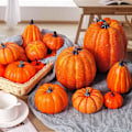 Pikkukuva 2 / 6: 7 kpl Teko-kurpitsaa, Vääriä Kurpitsoja, Syksyn Koristelu Thanksgivingiin Halloweeniin Jouluun