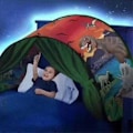 Miniatyrbillede 2 af 2: Fancy Dream Tents Børne Unicorn Space Foldbart Telt Indendørs Seng Hus Telt Dinosaurs
