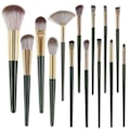 Miniatyrbillede 1 af 5: 14 stk. Makeupbørster Professionelt Makeupbørstesæt, Grøn