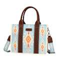 Miniatyrbillede 3 af 5: Wrangler Tote Taske Western Tasker til Kvinder Skuldertaske Boho Aztec Håndtasker NY Blue S