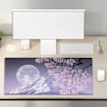 Miniatyrbilde 4 av 4: 1 stk Musmatte Gaming Mussematte Lilla Minimalistisk Japansk Kirsebærblomst Skrivebordsmatte Spill Estetisk Utvidet Sklisikker Gummibase