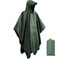 Miniatyrbillede 1 af 5: Regnkappe 3 i 1 Regnponcho Vandtæt Poncho Voksen, Genanvendelig Regnponcho Voksen Vandtæt Poncho Green