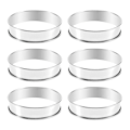 Miniatyrbilde 1 av 5: PCS Kakeform Rund, Muffinsform i Rustfritt Stål, Metallformer Dobbelvalset Kr