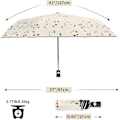 Miniatyrbillede 5 af 5: UV Solparaply Kompakt Foldbar Rejse Paraply Automatisk Åbning og Lukning Vindtæt, Vandafvisende & 99,9% UV Beskyttelse Parasol med Sort Anti-UV Belægning