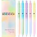 Miniatyrbillede 1 af 5: Gelpen, 0,7 mm Sort Blækpen, Tilbagetrækkende Fin Spids Glat Skrivepen til Journal Noter, Sød Kontor Skoleforsyninger Gave til Drenge og Piger 5 Pcs Aurora