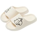 Miniatyrbillede 1 af 6: Damer Herre, Skridsikre Badeslippers, Bløde Flip-flops med Slippers til Indendørs Hjemmehave, Søde Katteprintede Pigeslippers 5-5.5