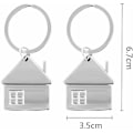 Miniatyrbillede 2 af 5: 3 stk. Hus Nøgleringe Zink Legering Hus Nøgleringe Hjem Nøgleringe Geometriske Hus Formet Nøgleringe Dekoration Tilbehør Hus Nøgleringe