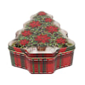 Miniatyrbillede 2 af 8: Rød Blomst Stil Julekonfektæske Robust Tin Dåse Fade Fri Generel Anvendelse Metal Juleæske Til Soveværelse Kontor