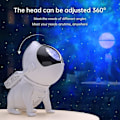 Miniatyrbillede 2 af 5: Stjerneprojektor Natlampe Rumhund, Galakseprojektor med 360 Justerbart Design, 21 Farvetilstande, Bluetooth-højttaler, 8 Hvide Lyde og Timer, Astron